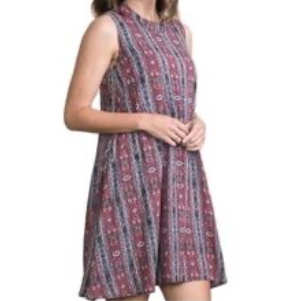 Abercrombie & Fitch Wonen  Paisley Camisole - Burgundy and Black